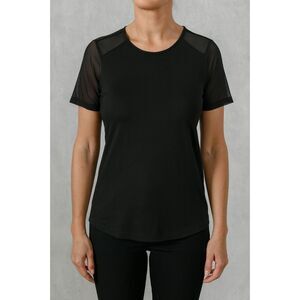 ANATOMIE Black Sheer Sleeve T Shirt Tee Blouse Top   Women's Size Large